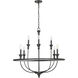Emery 8 Light 33.5 inch Matte Black Chandelier Ceiling Light